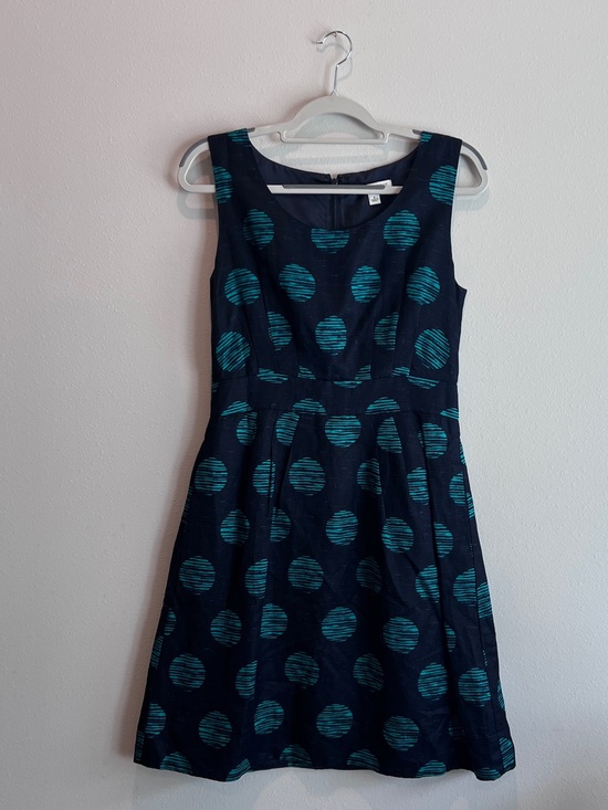 Banana Republic Dresses & Skirts - Banana Republic Women’s Fit & Flare Navy Polka Dot Dress With Pockets Size 6